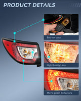 Nilight Taillight Assembly Compatible with 2013 2014 2015 2016 2017 Chevy Traverse Tail Light Replacement OE Style Driver Side with Bulbs, view 6