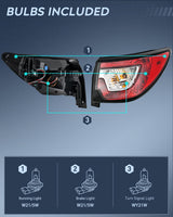 Nilight Taillight Assembly Compatible with 2013 2014 2015 2016 2017 Chevy Traverse Tail Light Replacement OE Style Passenger Side with Bulbs, view 2