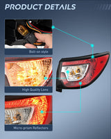 Nilight Taillight Assembly Compatible with 2013 2014 2015 2016 2017 Chevy Traverse Tail Light Replacement OE Style Passenger Side with Bulbs, view 6