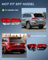 Nilight Taillight Assembly Compatible with 2014 2015 2016 2017 2018 2019 2020 Jeep Grand Cherokee Laredo/Limited/Overland/Summit Tail Lights Driver and Passenger Side w/Bulbs 4 PCS, view 2