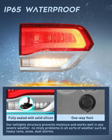 Nilight Taillight Assembly Compatible with 2014 2015 2016 2017 2018 2019 2020 Jeep Grand Cherokee Laredo/Limited/Overland/Summit Tail Lights Inner Driver Side w/Bulbs, view 5