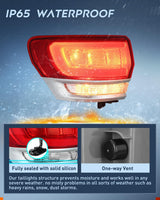 Nilight Taillight Assembly Compatible with 2014 2015 2016 2017 2018 2019 2020 Jeep Grand Cherokee Laredo/Limited/Overland/Summit Tail Lights Outer Driver Side w/Bulbs, view 5