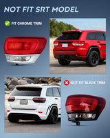 Nilight Taillight Assembly Compatible with 2014 2015 2016 2017 2018 2019 2020 Jeep Grand Cherokee Laredo/Limited/Overland/Summit Tail Lights Outer Passenger Side w/Bulbs, view 2