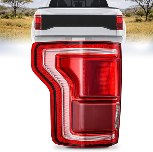 Nilight Taillight Assembly Compatible with 2015 2016 2017 Ford F150 F-150 Rear Tail Light with LED and Blind Spot System Lamp Replacement OE Style Radar Module NOT Included Drive Side