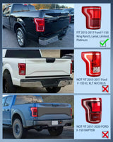 Nilight Taillight Assembly Compatible with 2015 2016 2017 Ford F150 F-150 Rear Tail Light with LED and Blind Spot System Lamp Replacement OE Style Radar Module NOT Included Drive Side, view 2