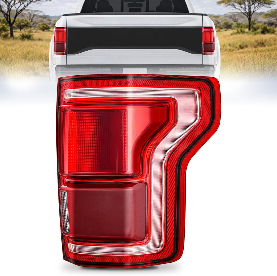 Nilight Taillight Assembly Compatible with 2015 2016 2017 Ford F150 F-150 Rear Tail Light with LED and Blind Spot System Lamp Replacement OE Style Radar Module NOT Included Passenger Side