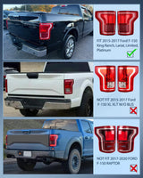 Nilight Taillight Assembly Compatible with 2015 2016 2017 Ford F150 Rear Tail Light with Blind Spot Lamp Replacement LED OE Style Module NOT Included Drive and Passenger Side, view 2