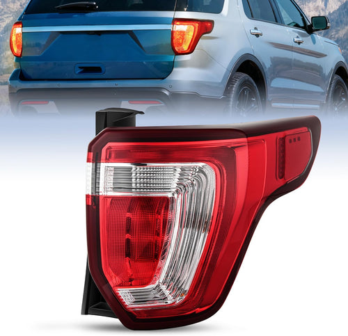 Nilight Taillight Assembly Compatible with 2016 2017 2018 2019 Ford Explorer Rear Lamp Replacement OE Style with LED and halogen bulbs Passenger Side