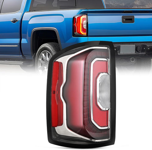 Nilight Taillight Assembly Compatible with 2016 2017 2018 GMC Sierra 1500 Tail Light with LED Type OE Style Rear Lamp Replacement Driver Side