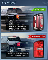 Nilight Taillight Assembly Compatible with 2016 2017 2018 GMC Sierra 1500 Tail Light with LED Type OE Style Rear Lamp Replacement Driver Side, view 2