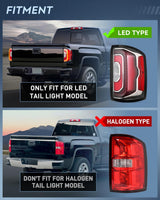 Nilight Taillight Assembly Compatible with 2016 2017 2018 GMC Sierra 1500 Tail Light with LED Type OE Style Rear Lamp Replacement Passenger Side, view 2