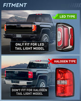 Nilight Taillight Assembly Compatible with 2016 2017 2018 GMC Sierra Tail Light with LED Type OE Style Rear Lamp Replacement Driver and Passenger Side, view 2