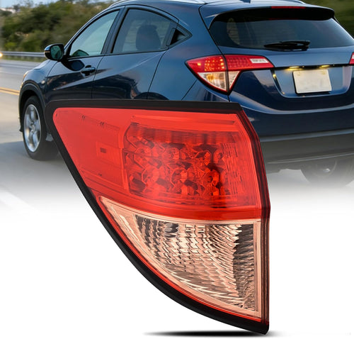 Nilight Taillight Assembly Compatible with 2016 2017 2018 Honda HRV Red Pink Tail Light OE Style Rear Outer Lamp Replacement Driver Side