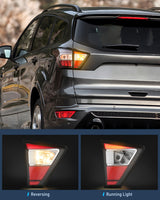 Nilight Taillight Assembly Compatible with 2017 2018 2019 Ford Escape Kuga Inner Rear Lamp Replacement OE Style LED and halogen bulbs Driver Side, view 3
