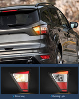 Nilight Taillight Assembly Compatible with 2017 2018 2019 Ford Escape Kuga Inner Rear Lamp Replacement OE Style with LED and halogen bulbs Passenger Side, view 3