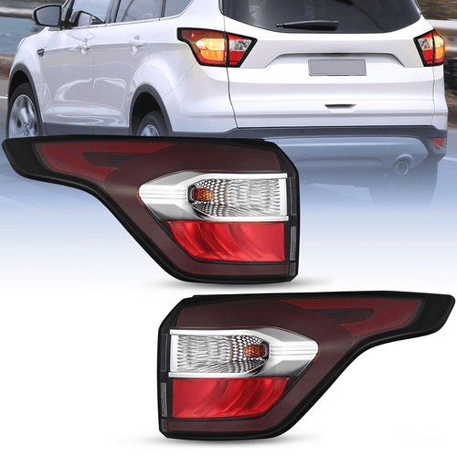 Nilight Taillight Assembly Compatible with 2017 2018 2019 Ford Escape Kuga Outer Rear Lamp Replacement OE Style LED and halogen bulbs Driver Side Passenger