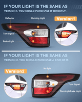 Nilight Taillight Assembly Compatible with 2017 2018 2019 Ford Escape Kuga Outer Rear Lamp Replacement OE Style LED and halogen bulbs Driver Side Passenger, view 2