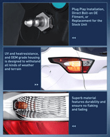 Nilight Taillight Assembly Compatible with 2017 2018 2019 Ford Escape Kuga Outer Rear Lamp Replacement OE Style LED and halogen bulbs Driver Side Passenger, view 6