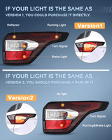 Nilight Taillight Assembly Compatible with 2017 2018 2019 Ford Escape Kuga Outer Rear Lamp Replacement OE Style LED and halogen bulbs Passenger Side, view 2