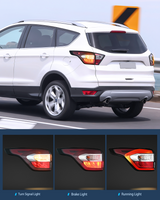 Nilight Taillight Assembly Compatible with 2017 2018 2019 Ford Escape Kuga Outer Rear Lamp Replacement OE Style with LED and halogen bulbs Driver Side, view 4