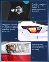 Nilight Taillight Assembly Compatible with 2017 2018 2019 Ford Escape Kuga Outer Rear Lamp Replacement OE Style with LED and halogen bulbs Driver Side, view 6