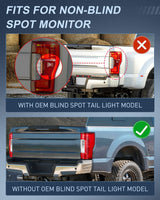 Nilight 2017 2018 2019 Ford F250 F350 Super Duty Rear Lamp Replacement Taillight Assembly OE Style Driver Side and Passenger Side Red Lens, view 2
