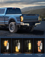 Nilight 2017 2018 2019 Ford F250 F350 Super Duty Rear Lamp Replacement Taillight Assembly OE Style Driver Side Smoke Lens, view 4