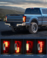 Nilight 2017 2018 2019 Ford F250 F350 Super Duty Rear Lamp Replacement Taillight Assembly OE Style Passenger Side Red Lens, view 4