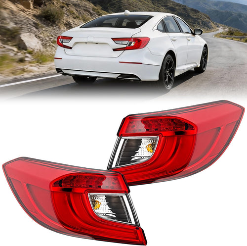Nilight Taillight Assembly Compatible with 2018 2019 2020 2021 2022 Honda Accord Sedan 4-Door Tail Light OE Style Rear Outer Lamp Replacement Driver and Passenger Side