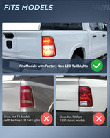 Nilight Taillight Assembly Compatible with 2019 2020 2021 2022 2023 Dodge Ram 1500 Tail Light Replacement OE Style Driver Side and Passenger Side with Bulbs, view 2