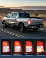 Nilight Taillight Assembly Compatible with 2019 2020 2021 2022 2023 Dodge Ram 1500 Tail Light Replacement OE Style Driver Side and Passenger Side with Bulbs, view 4