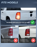 Nilight Taillight Assembly Compatible with 2019 2020 2021 2022 2023 Dodge Ram 1500 Tail Light Replacement OE Style Driver Side with Bulbs, view 2