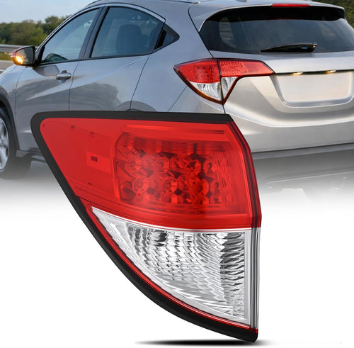 Nilight Taillight Assembly Compatible with 2019 2020 2021 2022 Honda HRV Red Clear Tail Light OE Style Rear Outer Lamp Replacement Driver Side