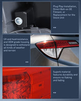 Nilight Taillight Assembly Compatible with 2019 2020 2021 2022 Honda HRV Red Clear Tail Light OE Style Rear Outer Lamp Replacement Driver Side, view 5