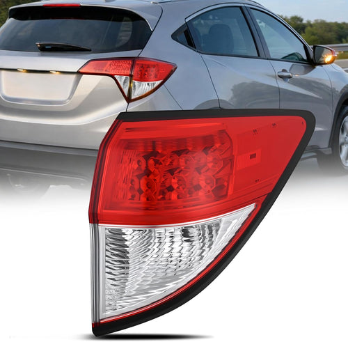 Nilight Taillight Assembly Compatible with 2019 2020 2021 2022 Honda HRV | Red Clear Tail Light OE Style Rear Outer Lamp Replacement Passenger Side