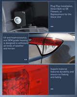 Nilight Taillight Assembly Compatible with 2019 2020 2021 2022 Honda HRV | Red Clear Tail Light OE Style Rear Outer Lamp Replacement Passenger Side, view 5