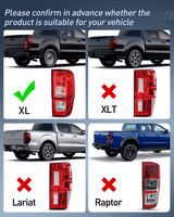 Nilight 2019 2020 2021 2022 2023 Ford Ranger XL Rear Lamp Replacement Taillight Assembly OE Style with LED and halogen bulbs Passenger Side, view 2