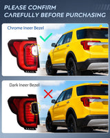 Nilight Taillight Assembly Compatible with 2020 2021 2022 2023 GMC Acadia | SL SLE SLT Denali LED Outer Tail Light Replacement OE Style Chrome Bezel Driver side and Passenger Side, view 2