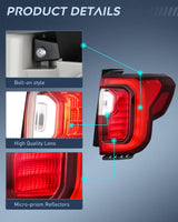 Nilight Taillight Assembly Compatible with 2020 2021 2022 2023 GMC Acadia Tail Light Replacement OE Style Passenger Side with Bulbs, view 4