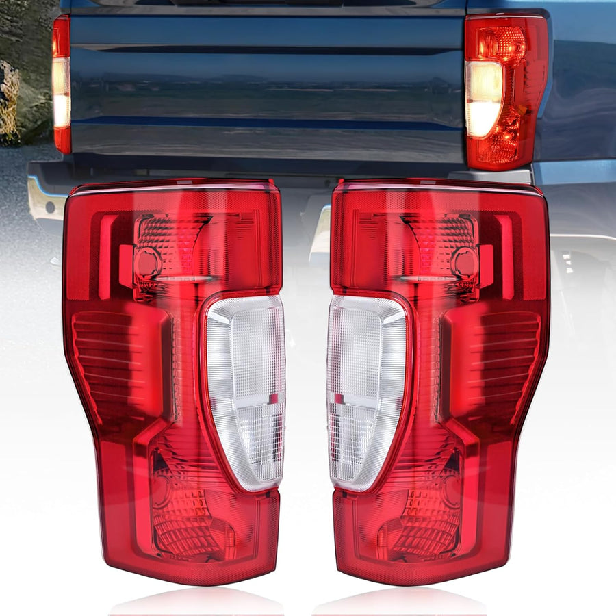 Nilight Taillight Assembly Compatible with 2020 2021 2022 Ford F250 F350 Super Duty Non Blind Spot Halogen Type Rear Tail Light Driver and Passenger Side