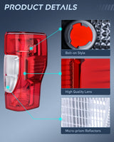Nilight Taillight Assembly Compatible with 2020 2021 2022 Ford F250 F350 Super Duty Non Blind Spot Halogen Type Rear Tail Light Driver and Passenger Side, view 5