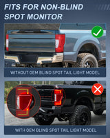 Nilight Taillight Assembly Compatible with 2020 2021 2022 Ford F250 F350 Super Duty Non-Blind Spot Halogen Type Rear Tail Light Passenger Side, view 2