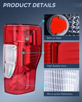 Nilight Taillight Assembly Compatible with 2020 2021 2022 Ford F250 F350 Super Duty Non-Blind Spot Halogen Type Rear Tail Light Passenger Side, view 6