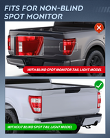 Nilight Taillight Assembly Compatible with 2021 2022 2023 Ford F150 XL Non Blind Spot Tail Light Model Rear Lamp Replacement OE Style halogen bulbs Driver and Passenger Side, view 2