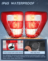 Nilight Taillight Assembly Compatible with 2021 2022 2023 Ford F150 XL Non Blind Spot Tail Light Model Rear Lamp Replacement OE Style halogen bulbs Driver and Passenger Side, view 5
