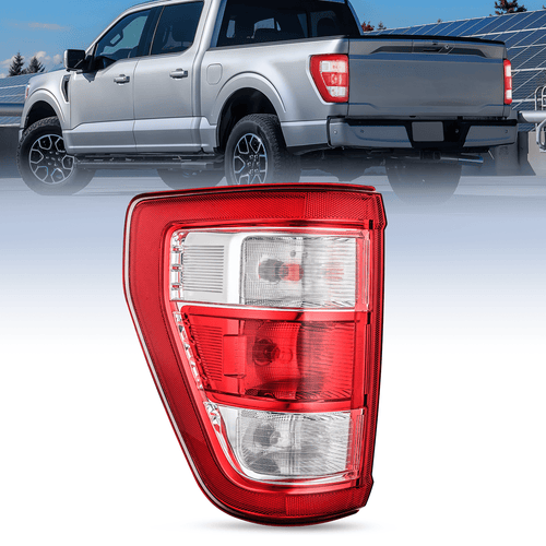 Nilight Taillight Assembly Compatible with 2021 2022 2023 Ford F150 XL Non Blind Spot Tail Light Model Rear Lamp Replacement OE Style halogen bulbs Driver Side