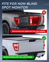 Nilight Taillight Assembly Compatible with 2021 2022 2023 Ford F150 XL Non Blind Spot Tail Light Model Rear Lamp Replacement OE Style halogen bulbs Driver Side, view 2