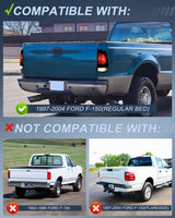 Nilight Taillight Assembly Compatible with Ford 1997 1998 1999 2000 2001 2002 2003 2004 2005 2006 2007 Ford F150 Styleside F250 F350 F450 F550 Super Duty Dark Red Rear Tail Light Lamp OE Style, view 3