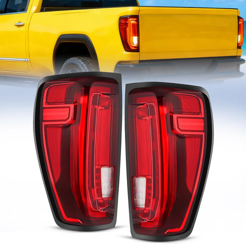 Nilight Taillight Assembly Compatible with GMC 2019 2020 2021 2022 2023 2024 Sierra 1500 LED Type Tail Lights 2020-2024 Sierra 2500HD 3500HD Rear Lamp Replacement Driver and Passenger Side