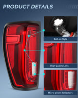 Nilight Taillight Assembly Compatible with GMC 2019 2020 2021 2022 2023 2024 Sierra 1500 LED Type Tail Lights 2020-2024 Sierra 2500HD 3500HD Rear Lamp Replacement Driver and Passenger Side, view 4